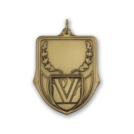 laurel wreath die struck solid brass medallion