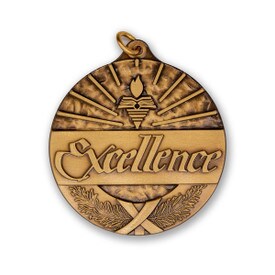 excellence die struck solid brass medallion