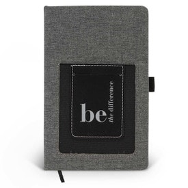 Canvas journal with phone pocket and card holder featuring the inspirational message Be The Difference. 3 colors to choose from.