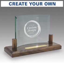 create your own curved glass base award