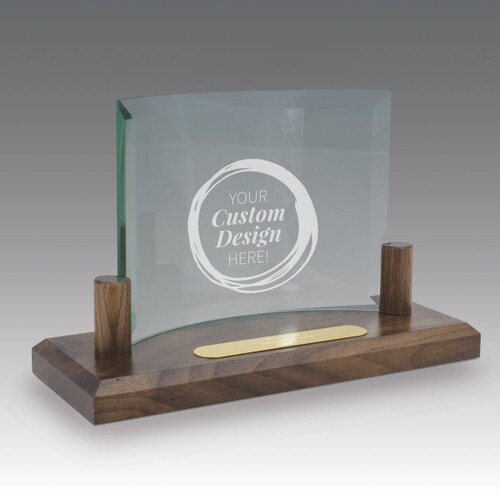 create your own curved glass base award