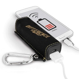 black power bank with difference maker message