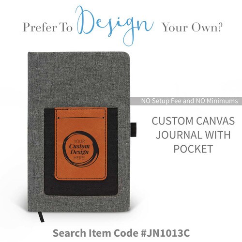 create your own canvas journal with pocket