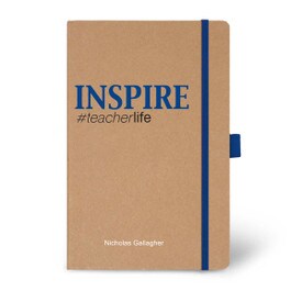 Eco-Friendly Hardbound Journal Featuring the Inspirational Message Inspire #teacherlife. 3 colors to choose from.