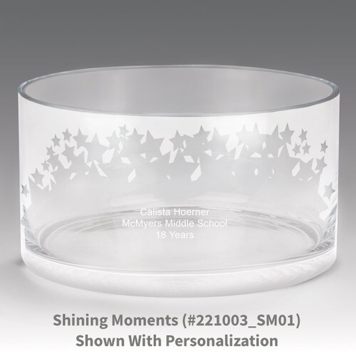 large crystal recognition bowl with shining moments design