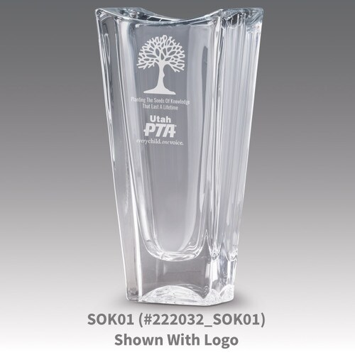 lasting impressions crystal vase with seeds of knowledge message